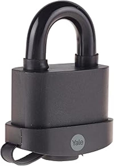 OUTLET Yale Y220B/71/130/1 - 71mm PVC Kaplamalı Marin Asma Kilit - Yüksek Koruma - Çift Kilitleme - Sertleştirilmiş Çelik Halka - 3 Anahtar