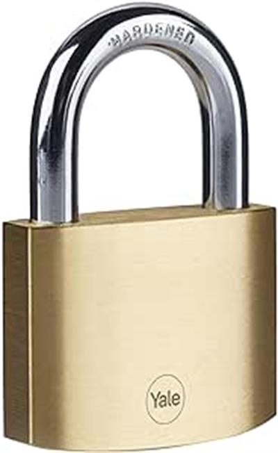 Yale Y110B/60/132/1 - Pirinç Asma Kilit 60mm - Standart Koruma - Sertleştirilmiş Çelik Halka - Çift Kilitleme - 3 Anahtar