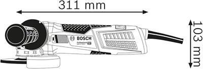 BOSCH PROFESSİONAL GWX 17-125 S AVUÇ TAŞLAMA MAKİNESİ X-LOCK (1.700 W, DİSK ÇAPI: 125 MM, 2.800-11.500 DEV/DAK)