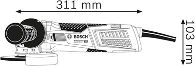 BOSCH PROFESSİONAL GWX 17-125 S AVUÇ TAŞLAMA MAKİNESİ X-LOCK (1.700 W, DİSK ÇAPI: 125 MM, 2.800-11.500 DEV/DAK)