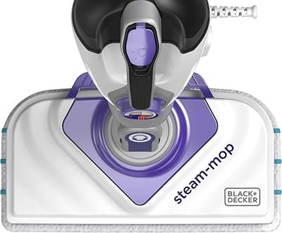 Black+Decker BHSM1615DSM-QS Delta Başlıklı, SteaMitt 1600W 2si 1 arada Steam-Mop, Gri, Mor