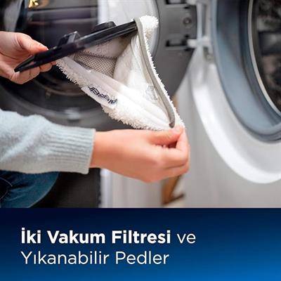 OUTLET Bissell 1977N Vac & Steam Titanium 2Si 1 Arada Elektrikli Süpürge Ve Buharlı Temizleyici, 1600 Watt, Siyah