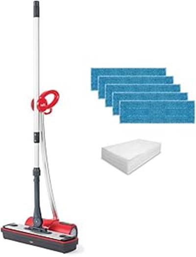 OUTLET Polti Pteu0275 Moppy Buharlı Temizleyici, Alüminyum, Kırmızı