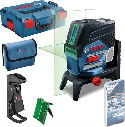Bosch Professional GCL 2-50 CG Çizgi Lazer(20m Çalışma Alanı [Alıcı ile 50 m], SOLO [Akü, şarj cihazı dahil değildir], IP 54 Toza Karşı Koruma Sistemi, Yeşil Lazer, RM2 Tutucu, L-Boxx 136)