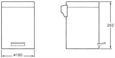 VitrA Arkitekta A44054 Paslanmaz Çöp Kovası, 3 Litre