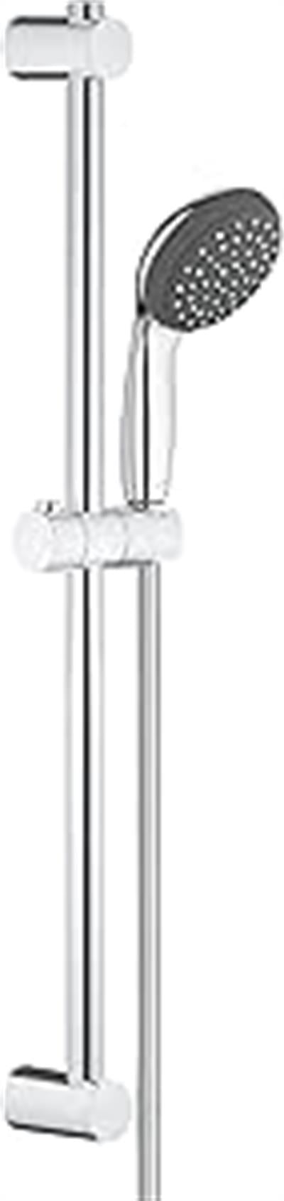 GROHE Vitalio Start 100 Sürgülü Duş Seti, 600 mm Sürgülü Ray, 100 mm El Duşu 1 Akışlı, 1750mm Duş Hortumu, Düşmeye Dayanıklı, Su Tasarruflu, Kireç Önleyici Sistem, Duş Başlığı, Krom, 27942000