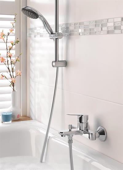 GROHE Vitalio Start 100 Sürgülü Duş Seti, 600 mm Sürgülü Ray, 100 mm El Duşu 1 Akışlı, 1750mm Duş Hortumu, Düşmeye Dayanıklı, Su Tasarruflu, Kireç Önleyici Sistem, Duş Başlığı, Krom, 27942000