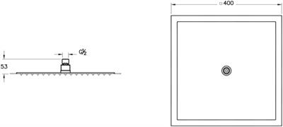 Artema Lite LS A45645 Duş Başlığı 400 mm Krom