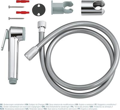 Grohe Vitalio Trigger Sprey Duvar Askı Seti 1 Püskürtme Türü, Krom, 1 Adet, 26175001