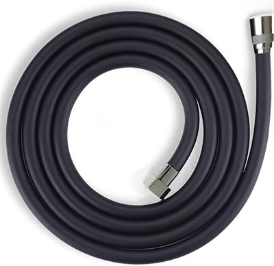 NEROLIA Matte Black Lüks Duş Seti - 3 Farklı Püskürtmeli Full Mat Siyah Kaplama El Duşu + 150 cm Siyah PVC Duş Spirali - Paslanmaz, Kopmaz, Kırılmaz Çelik Bağlantılı PVC Duş Hortumu (2li Set)