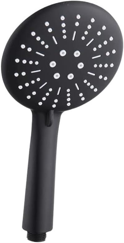 NEROLIA Matte Black Lüks Duş Seti - 3 Farklı Püskürtmeli Full Mat Siyah Kaplama El Duşu + 150 cm Siyah PVC Duş Spirali - Paslanmaz, Kopmaz, Kırılmaz Çelik Bağlantılı PVC Duş Hortumu (2li Set)