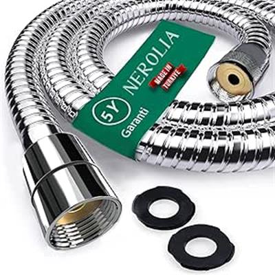 NEROLIA - Özefe 150 cm Banyo Spirali, Duş Hortumu (Paslanmaz Çelik)