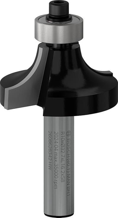 Bosch Professional Ahşap İçin Standart Yuvarlak Frezesi (Ahşap, Yarıçap 8 Mm, Çalışma Uzunluğu, El Frezesi Aksesuarı)