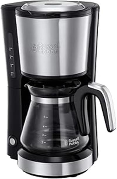 OUTLET Russell Hobbs 24210-56 Mini Kahve Makinesi, Kompakt, 650 Watt, 5 Fincana Kadar, Paslanmaz Çelik, 0,6 Litre