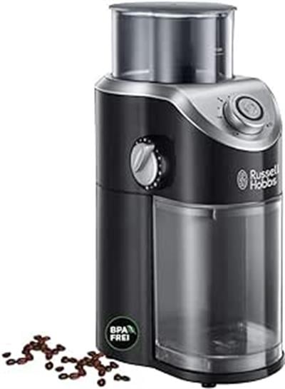 Russell Hobbs Kahve öğütücü Classics, Yüksek Kaliteli çark Değirmeni, Kahve çekirdekleri için Değişken öğütme Derecesi Ayarları, Elektrikli öğütücü, 23120-56