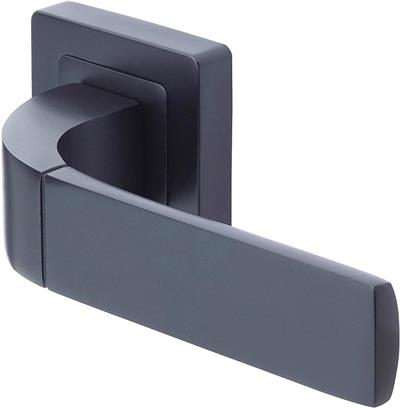 OUTLET Yale Bologna Serisi 35-ZR-8x8-A003-KT-56-11 Oda Tipi Kapı Kolu - Siyah Mat Kaplama - Parçalar Dahildir