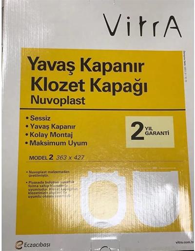 VitrA Integra Nuvoplast Universal Klozet Kapağı, Yavaş Kapanır, Kolay Çıkabilir, Beyaz