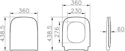 VitrA S20 147-003-909 Klozet Kapağı, Yavaş Kapanır, Beyaz