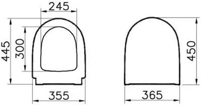 VitrA Sento 86-003-001 Klozet Kapağı, Duroplast, Beyaz