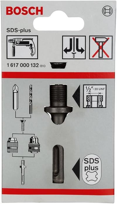 Bosch Professional 1 617 000 132 SDS-plus matkap aynası yuvası, 1,3 cm (0,5 inç), standart silindir şaftlı matkap uçları için