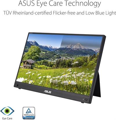 OUTLET ASUS ZENSCREEN MB16AHT 15.6 Taşınabilir USB Monitör IPS 1920x1080 5MS Mini-HDMI USB-C MM 3 Yıl 10 Parmak Dokunmatik, Dahili Batarya, Eyecare Monitör