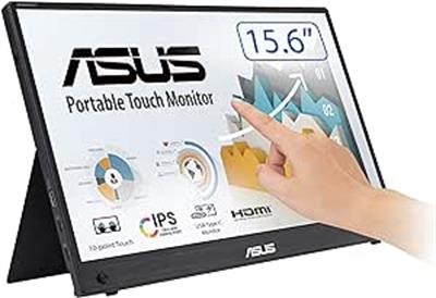 OUTLET ASUS ZENSCREEN MB16AHT 15.6 Taşınabilir USB Monitör IPS 1920x1080 5MS Mini-HDMI USB-C MM 3 Yıl 10 Parmak Dokunmatik, Dahili Batarya, Eyecare Monitör