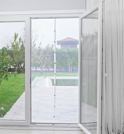 Mia Luas Mıknatıslı Kapı Sinekliği, Sinek Böcek Tutucu, Beyaz Tül Sineklik, Sivrisinek Ağı, Balkon Kapısı, Sürgülü Kapı, Teras Kapısı İçin Mıknatıslı Perde 105 CM