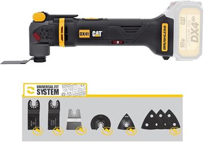 CAT DX41B 18Volt Kömürsüz Profesyonel Çok Amaçlı Devir Ayarlı Raspalama+14 Adet Aksesuar (Akü Dahil Değildir)