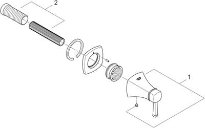 Grohe 28270000 Grandera valfi sıva altı, Gümüş, 19944000