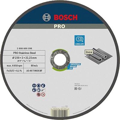 Bosch Professional Accessories 2608600096 Schleifzubehoer Kesme Diski 230 x 2 mm Düz Ino x