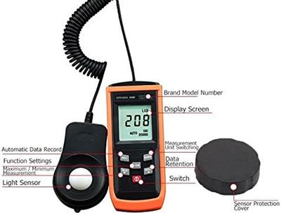 Victor 1010D High Resolution LCD Display Auto Range Lux Meter Luminosity Aydınlık Ölçer 200LUX-200000LUX