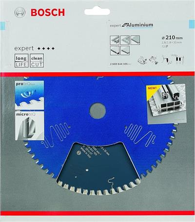 OUTLET Bosch Professional Accessories dairesel testere bıçağı Expert için alüminyum, 210 x 30 x 2,8 mm, diş sayısı 72, 1 adet, 2608644105