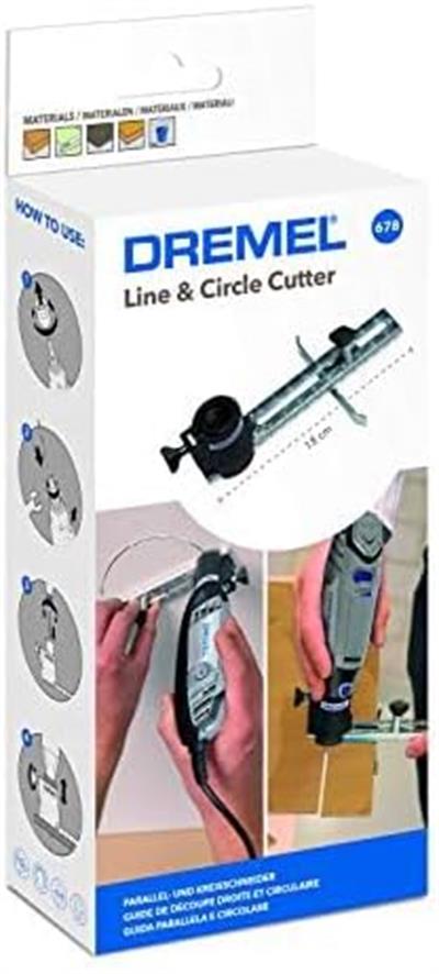 OUTLET Dremel 678 Şerit Ve Dairesel Kesici, Alçıpan, Ahşap Ve Laminatta Düz Kesimler ve 2-30 Cm Çaplı Delikler İçin