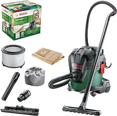 OUTLET Bosch Universalvac 15 Islak ve Kuru Toz Emme Makinesi, 1000 Watt, Kutuda, Siyah