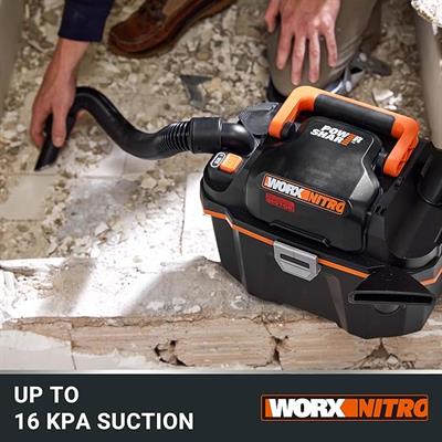 WORX WX031.9 20Volt 200W/16Kpa Li-ion Kömürsüz Flexi Esnek Hortumlu Profesyonel Şarjlı Islak/Kuru Süpürge & Üfleme (Akü Dahil Değildir)