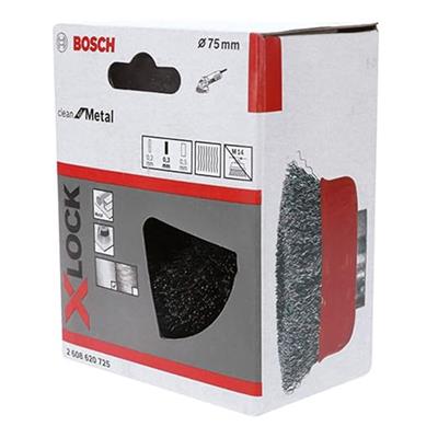 OUTLET Bosch Professional Accessories Clean Dalgalı Tencere Fırçası (Metal İçin, X-Lock İçin, Ã˜ 75 Mm, Tel Kalınlığı 0,3 Mm, Ã˜ 125 Mm)