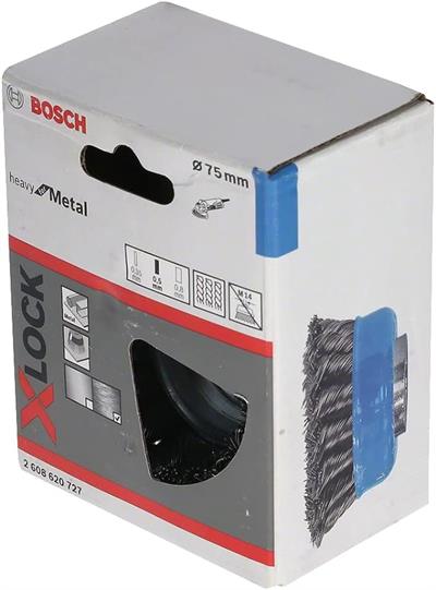 OUTLET Bosch Professional Heavy örgülü tencere fırçası (metal için, X-LOCK Ã˜ 75 mm, Ã˜ 125 mm için), 2608620727