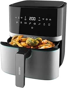 Airfryercecotec CecoFry 5500 Pro, 5.5L Air Fryer XL, 1700 W, PerfectCook Teknolojisi, 8 Pişirme Modu