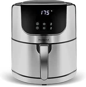 AirfryerOUTLET Homend Airfryday 2502H Airfryer, 8 Farklı Program, Dokunmatik Ekran, 5 L Yağsız Fritöz, Inox