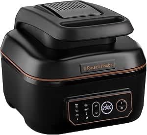AirfryerOUTLET Russell Hobbs 26520-56 SatisFry Sıcak Hava Fritözü XL 5,5 L Multi [AirFryer & Grill & Multi-Cooker] (Bulaşık Makinesinde Yıkanabilir, Üstten ve Alttan Isıtmalı, Yavaş Pişirici, Fırınlama)