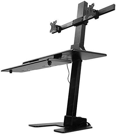 AksesuarlarOUTLET Dark WS20 Çift Monitör Destekli, Sit-Stand Elektrikli Yükseklik Ayarlı Masaüstü İş İstasyonu Monitör Kolu