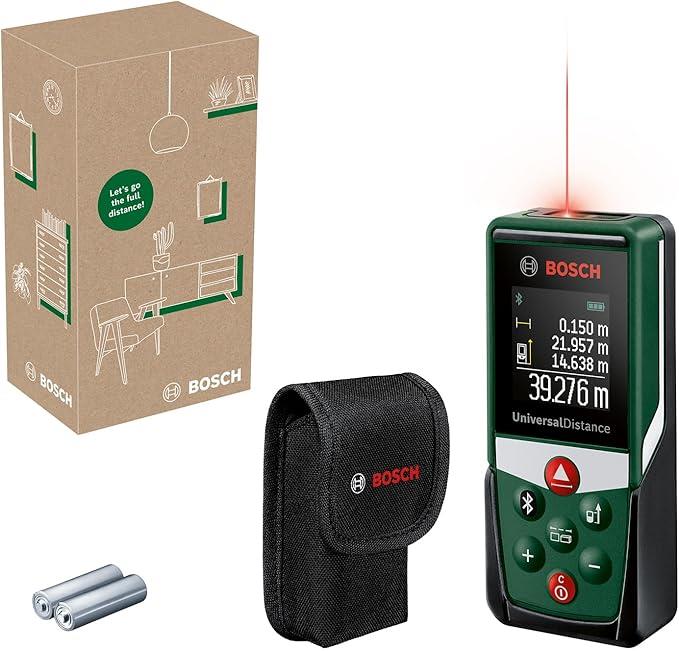 Dijital Lazerli Uzaklık ÖlçerBosch PLR 40 C lazer uzaklık ölçer (40 m'ye kadar mesafeyi hassas ölçme, Bluetooth bağlantısı, ölçüm fonksiyonları)