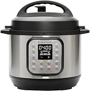 Elektrikli Düdüklü TencerelerInstant Pot Akıllı Pişirici, 3 Litre Kapasite, Elektrikli Düdüklü, Yavaş Pişirme, Pilav Pişirme, Kızartma Modu, Yoğurt Hazırlayıcı, Buharlı Pişirme Ve Yemek Isıtma Özelliği, Paslanmaz Çelik/Siy