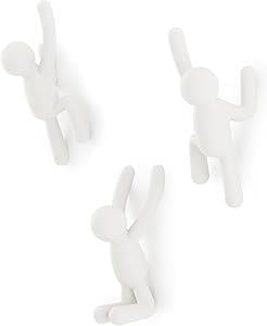 Havlu AskılıklarıUmbra Buddy kanca - Ceketler, şallar, çantalar, sırt çantaları, havlular ve daha fazlası için dekoratif duvar askısı, gardırop, 3'lü set, çeşitli renklerde