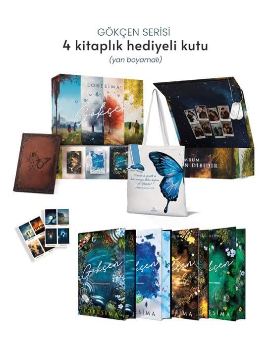 KitapGökçen Serisi – 4 Kitap Takım (Yan Boyamalı - Hediyeli Kutu - Ciltli)