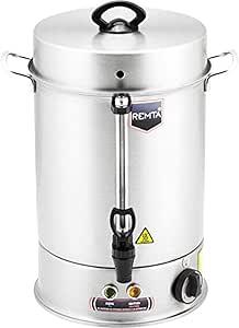 Su IsıtıcılarOUTLET Remta R32 60 Bardak Sıcak Su Otomatı, 7 L, 1200 W, Gümüş Rengi, Isı yalıtımlı kulplar