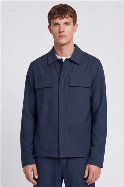 Giotelli Erkek Lacivert Normal Kesim Regular Fit Dokuma Lastikli Bel Takım Elbise