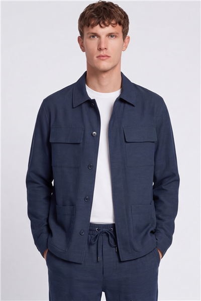 Giotelli Erkek Lacivert Normal Kesim Regular Fit Dokuma Lastikli Bel Takım Elbise