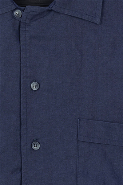 Giotelli Erkek Açık Lacivert Normal Kesim Regular Fit Pamuklu Dokuma Lastikli Bel Kamp Yaka Takım Elbise
