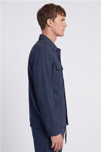 Giotelli Erkek Lacivert Normal Kesim Regular Fit Dokuma Lastikli Bel Takım Elbise